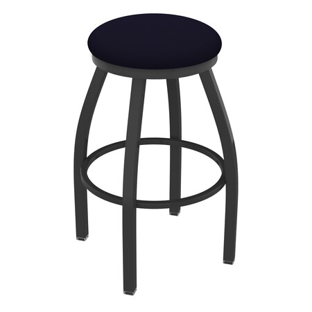 Holland Bar Stool Co 36" Swivel X-Tall Bar Stool, Pewter Finish, Canter Twilight Seat X802